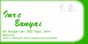 imre banyai business card
